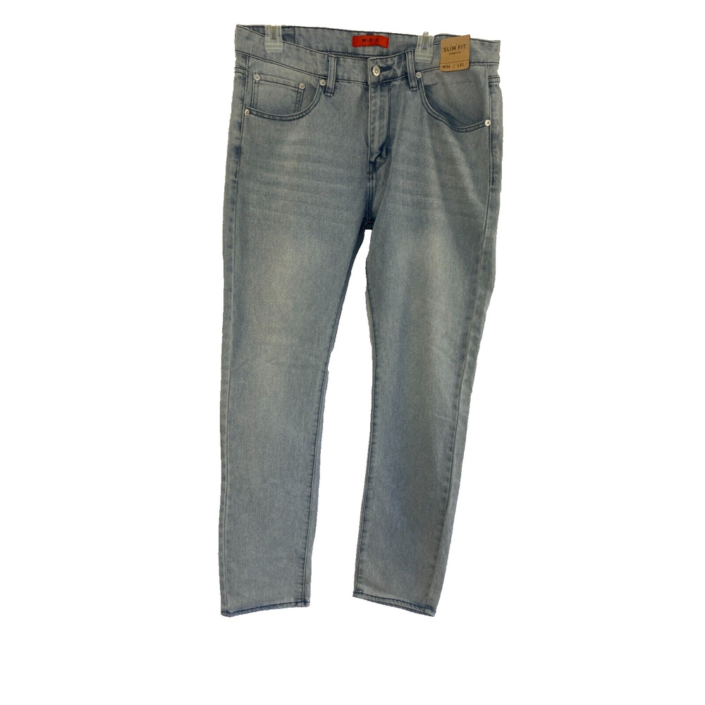 MBX Slim Fit Jeans W36 L32 Stretch Blue Denim Mens